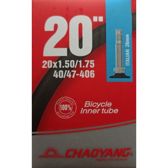 ChaoYang Camera d'aria MTB 20x1.50-1.75 Valvola Italia 28mm